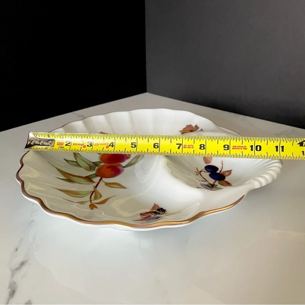 Shell Crudité Serving Platter Dish - Evesham by Royal Worcester